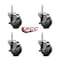 Service Caster 35 Inch Thermoplastic  Rubber Wheel Swivel 58 Inch Threaded Stem Caster Set with Brake SCC SCC-TS20S3514-TPRB-TLB-58212-4 - alternate 4